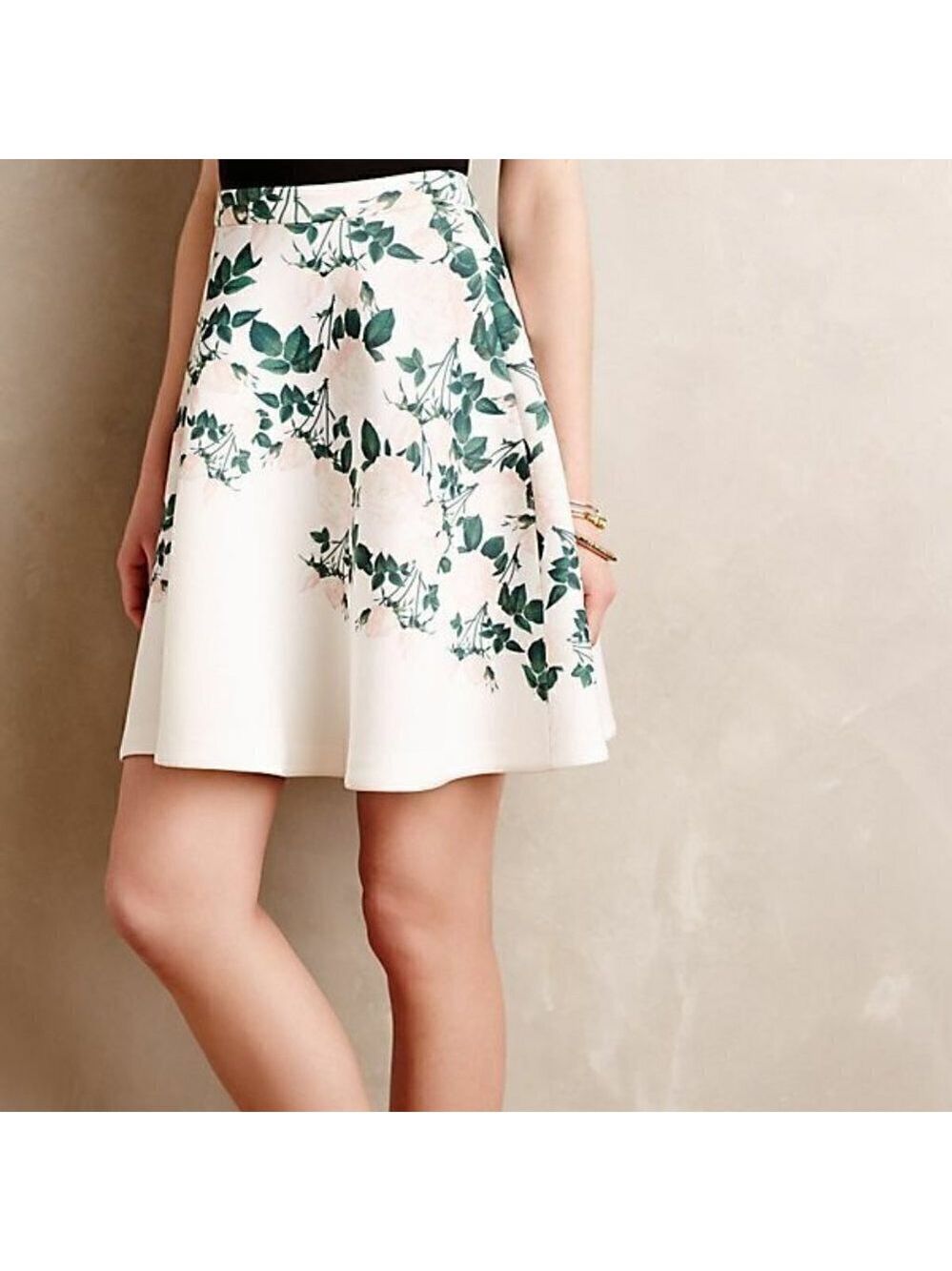 Anthropologie Erin Fetherston Sweetheart Roses Skirt Size 8